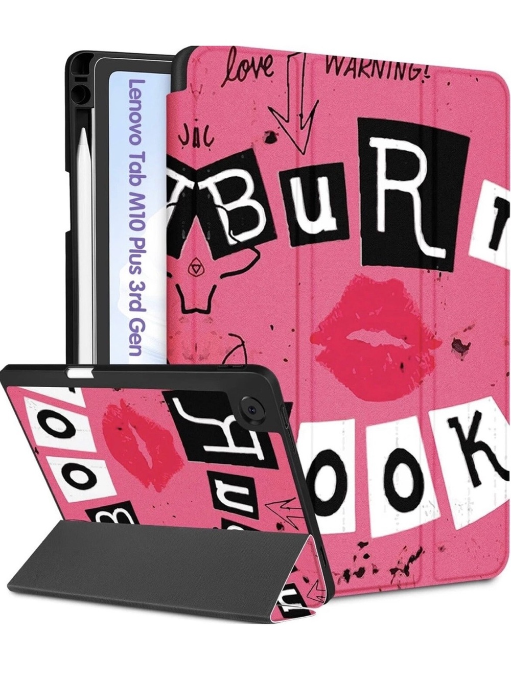 Lenovo Tab M10 Plus 3rd Gen Case Mean Girls Burn Book Pink NEW
